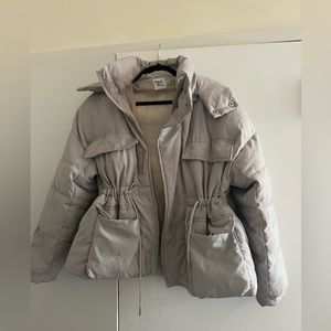 Princess Polly Gray Puffer